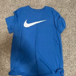 blue nike dri fit tee